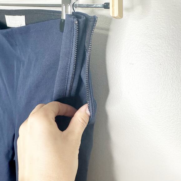 Everlane Womens The Bi-Stretch Work Pant Side Zip Mid Rise Navy Blue Size 0 NEW - Picture 10 of 12